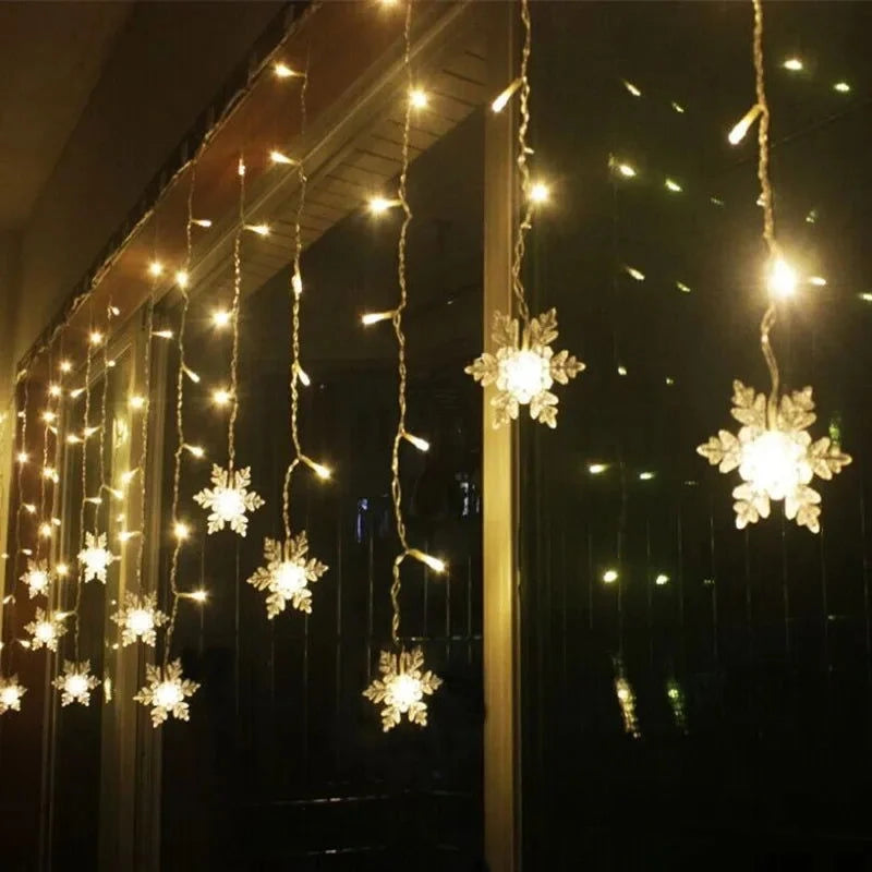 LED Snowflake Curtain Lights - candletown.net