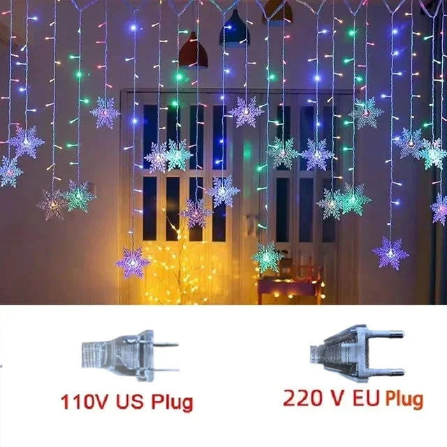 LED Snowflake Curtain Lights - candletown.net