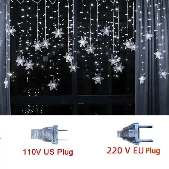LED Snowflake Curtain Lights - candletown.net