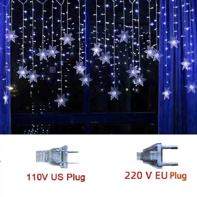 LED Snowflake Curtain Lights - candletown.net