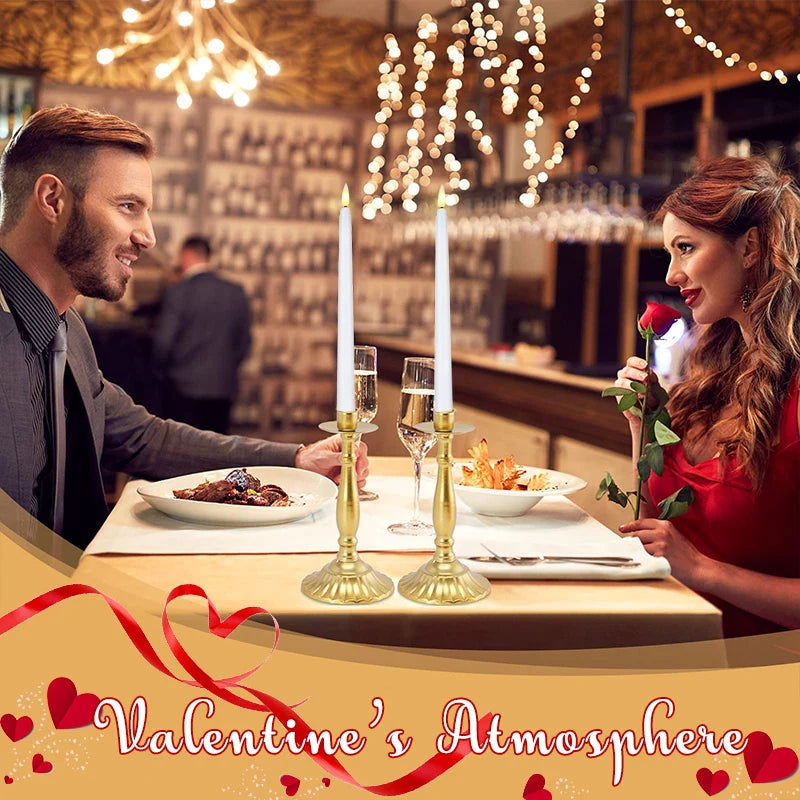 LED Taper Candle with Flickering Flame - Battery Operated for Elegant Decor - candletown.net