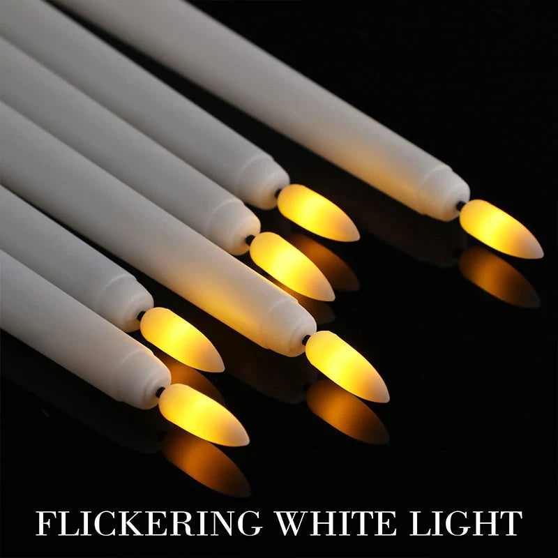 LED Taper Candle with Flickering Flame - Battery Operated for Elegant Decor - candletown.net