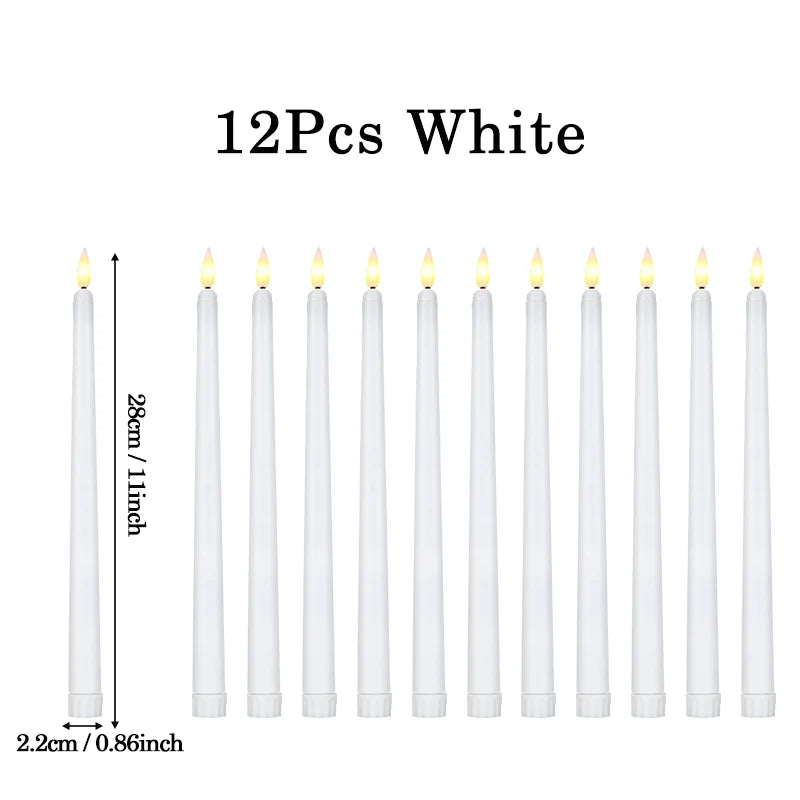 LED Taper Candle with Flickering Flame - Battery Operated for Elegant Decor - candletown.net