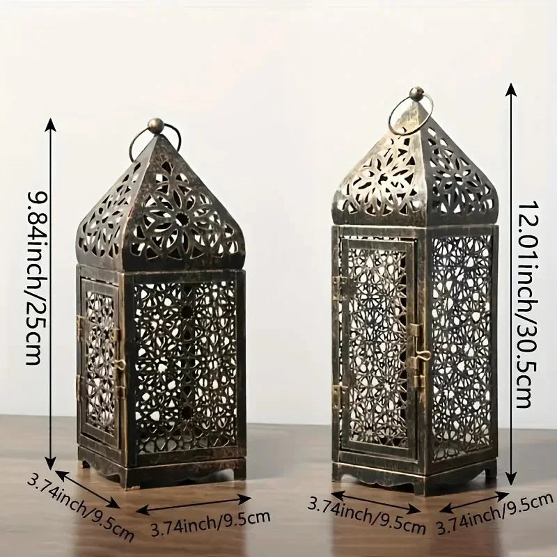 Middle Eastern Arab Metal Vintage Wind Lantern - candletown.net
