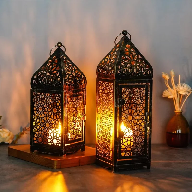 Middle Eastern Arab Metal Vintage Wind Lantern - candletown.net