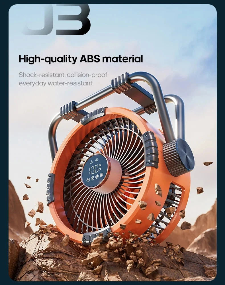 Portable 6 in 1 Outdoor Camping Fan 20000mAh Rechargeable Wireless Tent Ceiling Fan 4 Speed Adjustment LED Lighting Power Bank - candletown.net