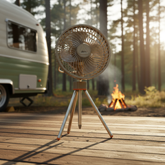 Rechargeable Camping Fan with LED Light - candletown.net