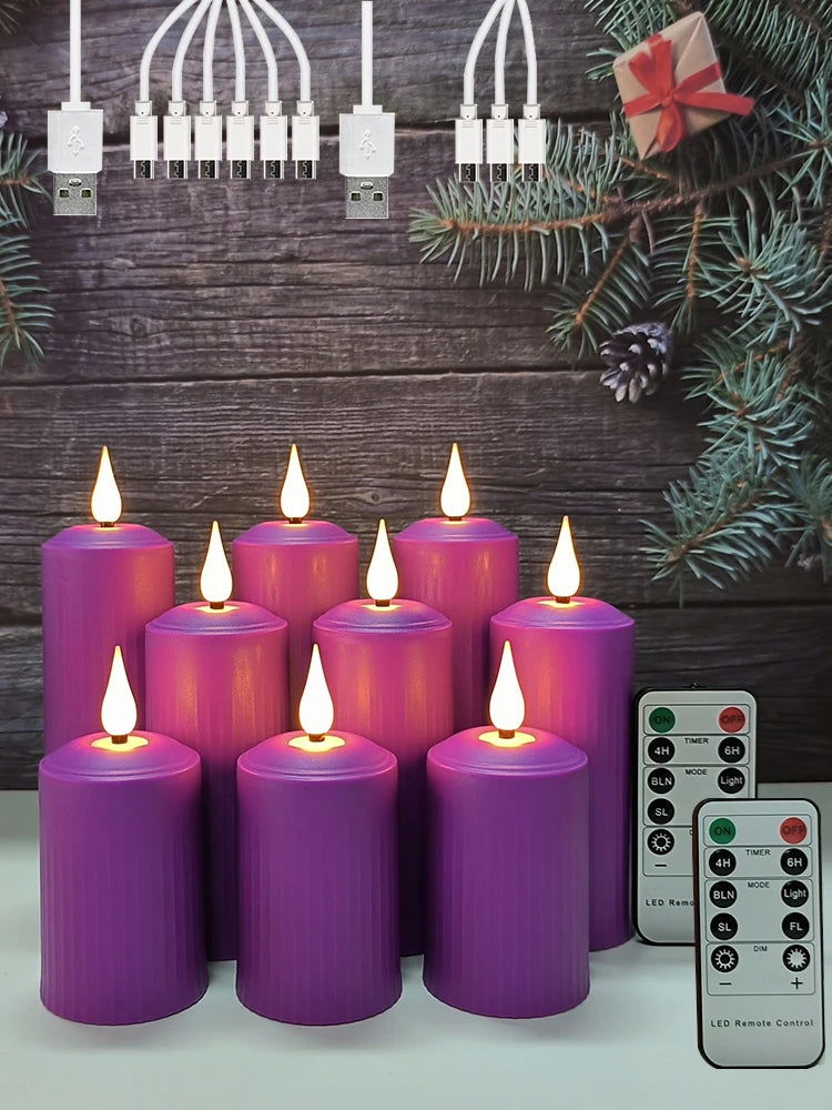 Rechargeable LED Candles - USB Charging & Waterproof Flickering Flame - candletown.net