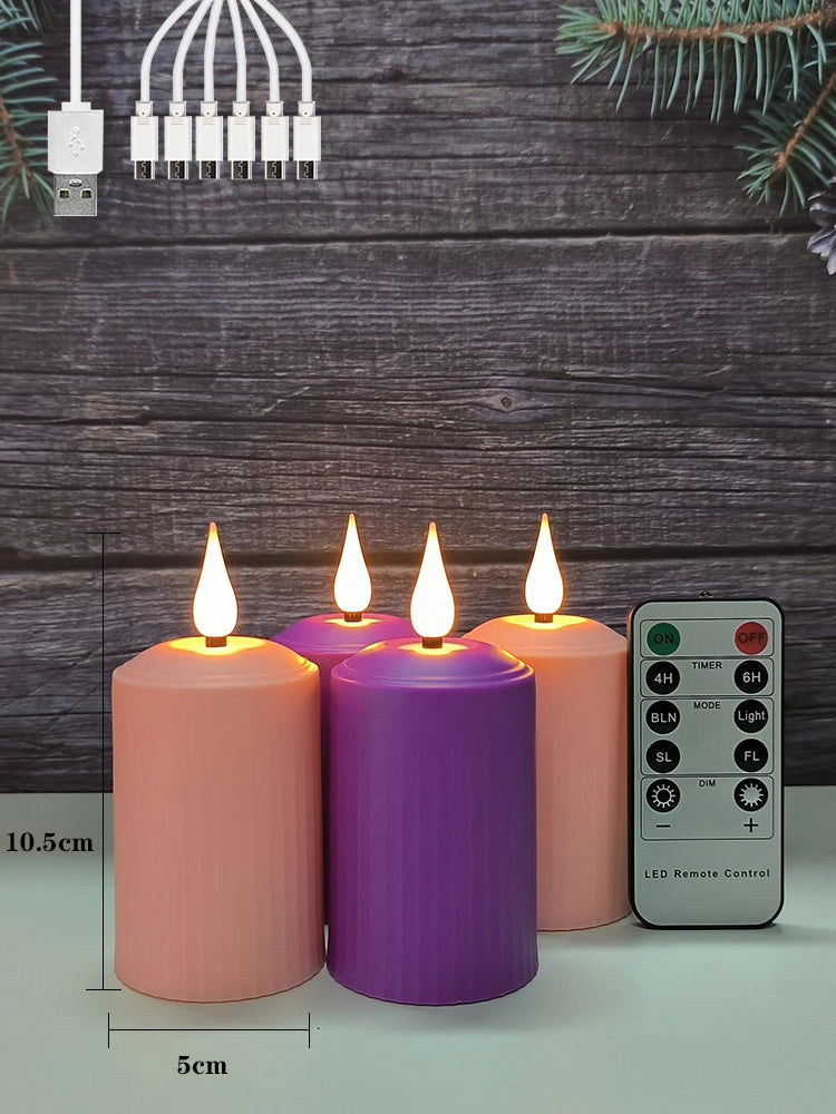 Rechargeable LED Candles - USB Charging & Waterproof Flickering Flame - candletown.net