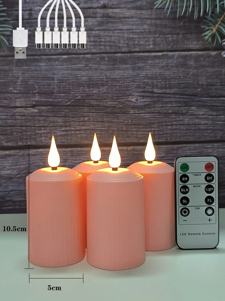 Rechargeable LED Candles - USB Charging & Waterproof Flickering Flame - candletown.net