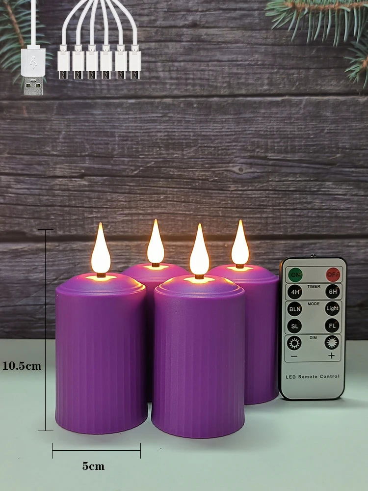 Rechargeable LED Candles - USB Charging & Waterproof Flickering Flame - candletown.net