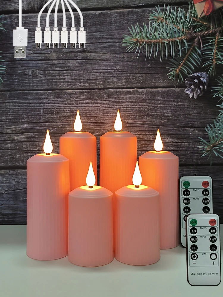 Rechargeable LED Candles - USB Charging & Waterproof Flickering Flame - candletown.net