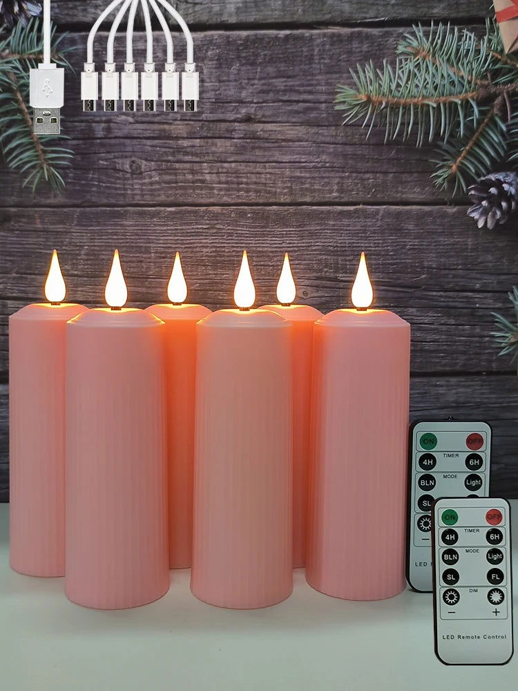 Rechargeable LED Candles - USB Charging & Waterproof Flickering Flame - candletown.net