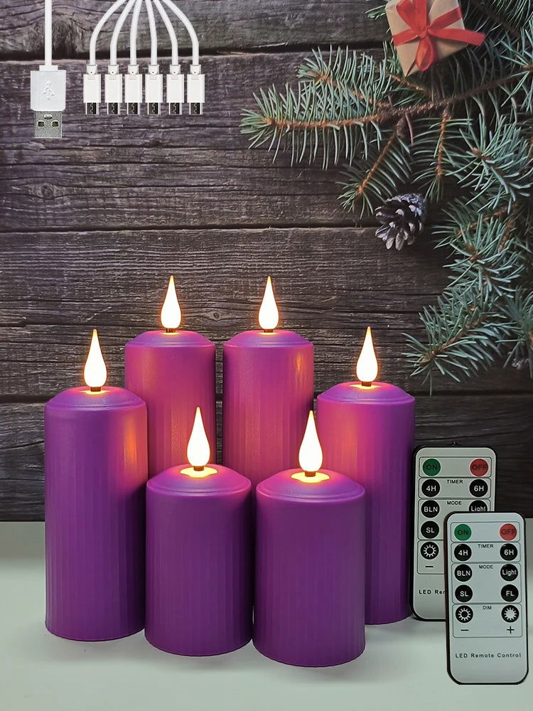 Rechargeable LED Candles - USB Charging & Waterproof Flickering Flame - candletown.net