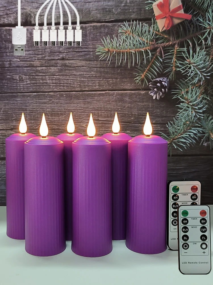 Rechargeable LED Candles - USB Charging & Waterproof Flickering Flame - candletown.net
