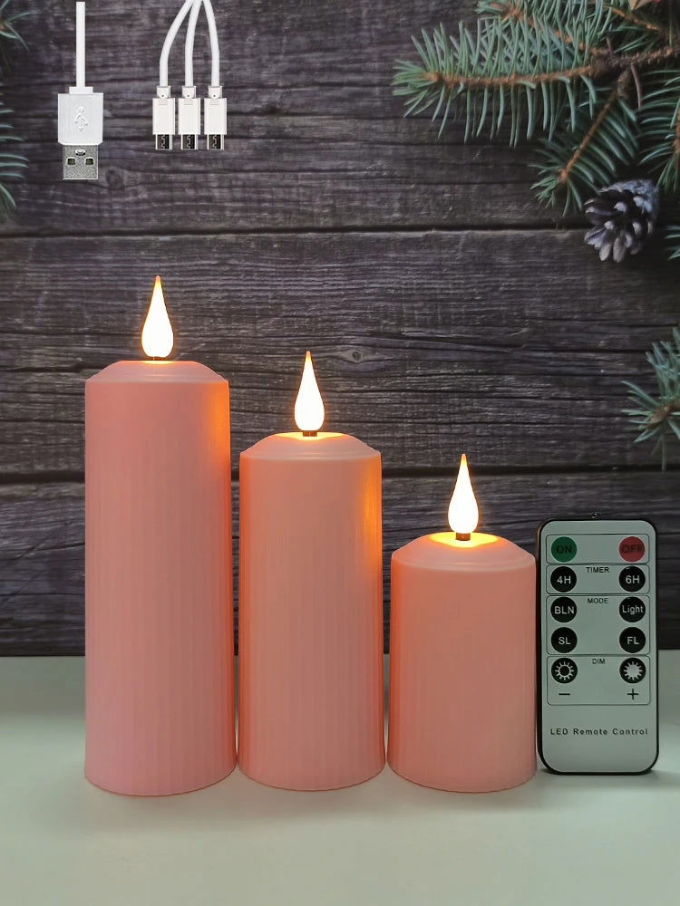 Rechargeable LED Candles - USB Charging & Waterproof Flickering Flame - candletown.net