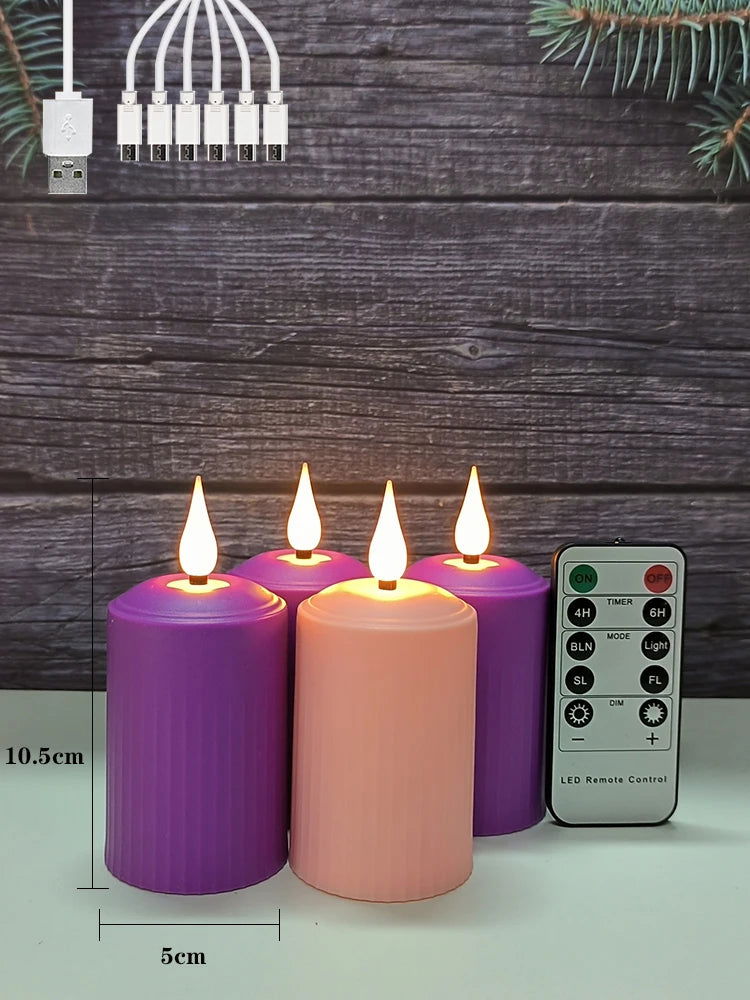 Rechargeable LED Candles - USB Charging & Waterproof Flickering Flame - candletown.net