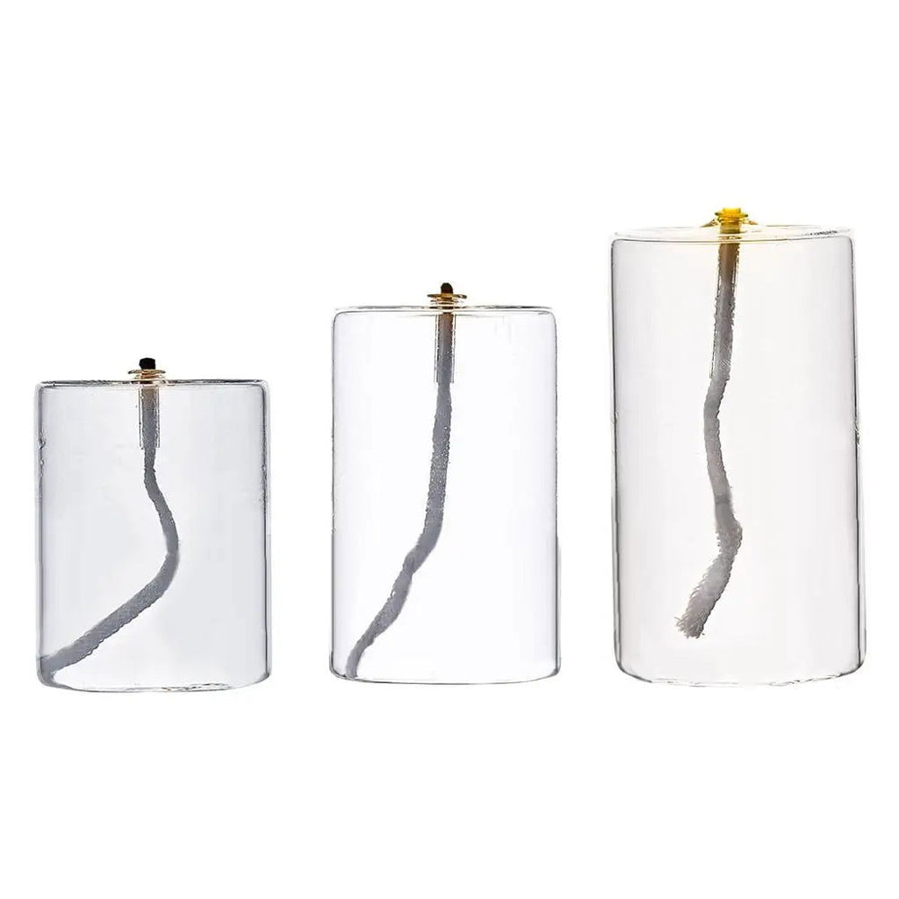 Refillable Glass Oil Candle - Elegant Oil Lamp for Dining, Parties, Christmas, and Weddings - candletown.net