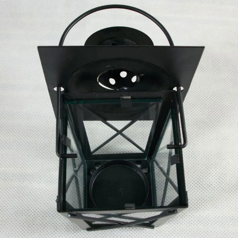 Retro Metal Lantern Candle Holder - Romantic Black/White - Home Decoration - candletown.net