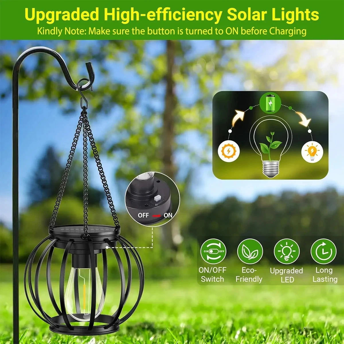 Retro Solar Hanging Lantern - candletown.net