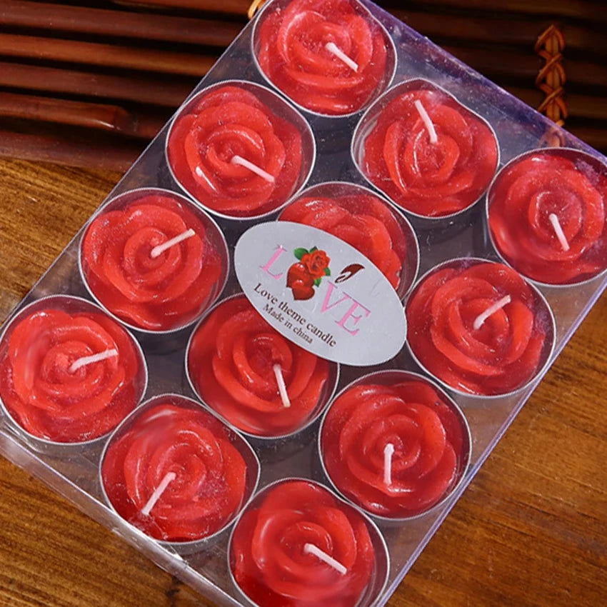 Romantic Rose Flower Tealight Candles - candletown.net