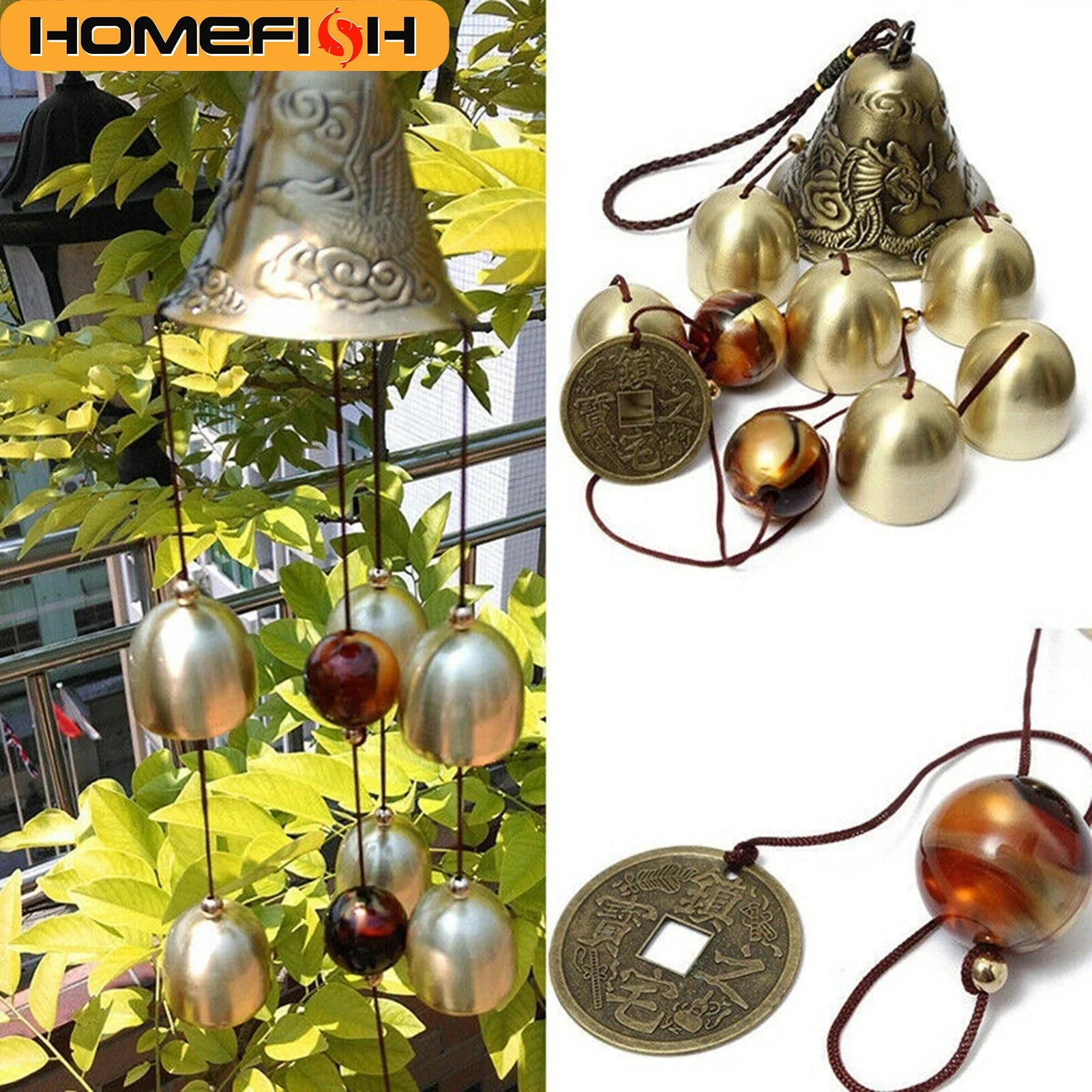 6 Bell Metal Wind Chime - candletown.net