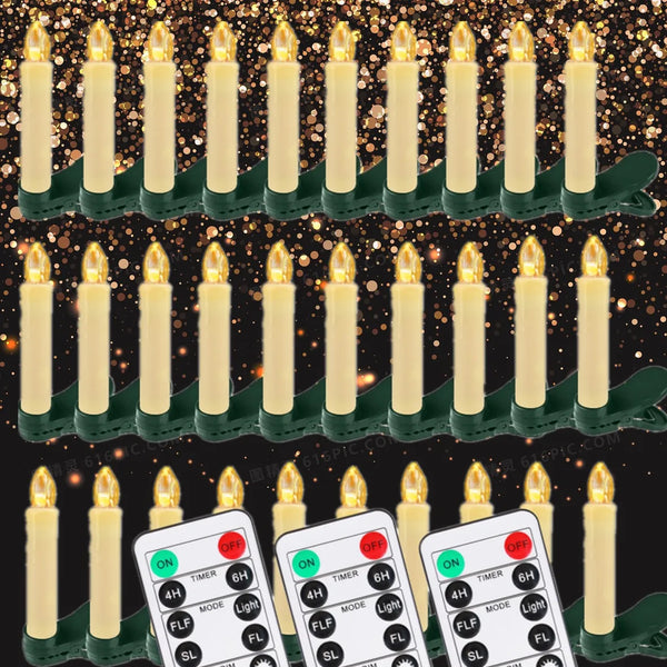 Flameless LED Taper Candles for Christmas Tree - candletown.net