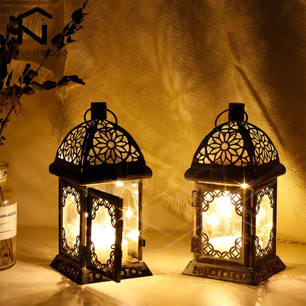 Vintage LED Lantern Candle Holder