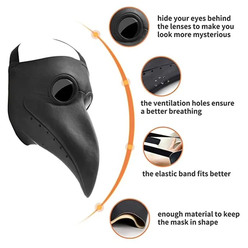 Plague Doctor Costume with Cape & Mask – Halloween Cosplay Set