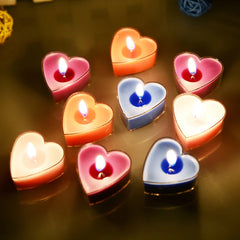 9pcs Heart-Shaped Scented Tea Light Candles - candletown.net