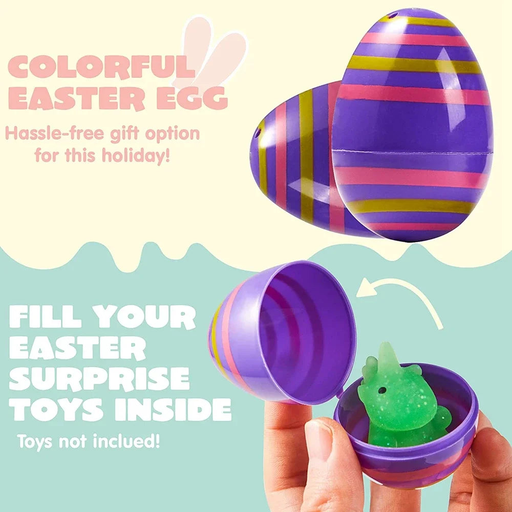 Colorful Plastic Easter Eggs – 12/24/36pcs Party Favors & Classroom Prizes - candletown.net
