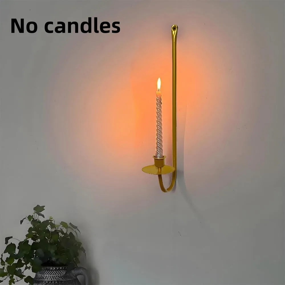 Retro Wall Mount Fireplace Candle Holder