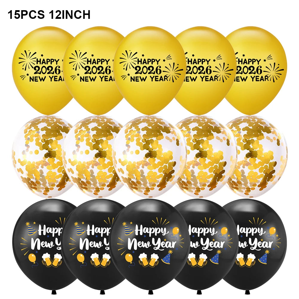 2026 Uudenvuoden Lateksi-ilmapallot