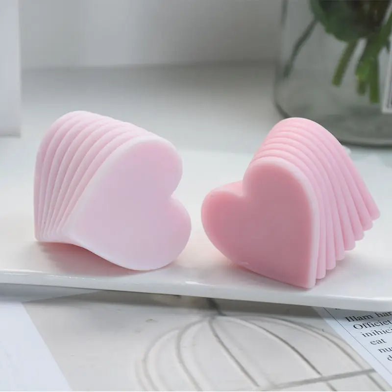 3D Rotating Heart Silicone Candle Mold