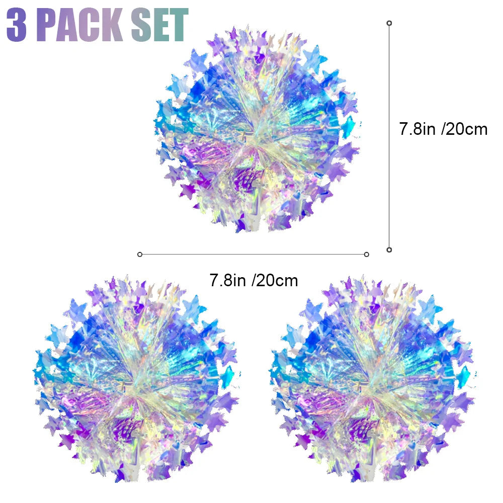 Iridescent 3D Christmas Ornament – Star, Ball, Garland or Snowflake