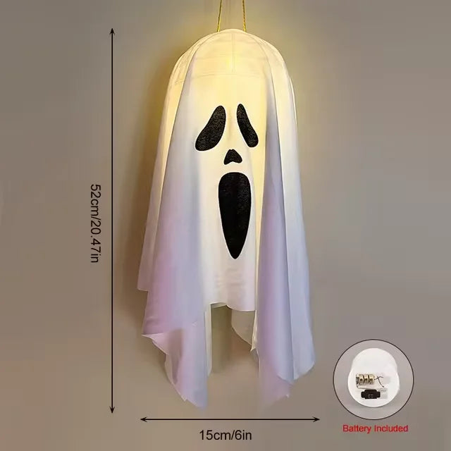 Halloween Ghost LED Hanging Decoration – Spooky Prop