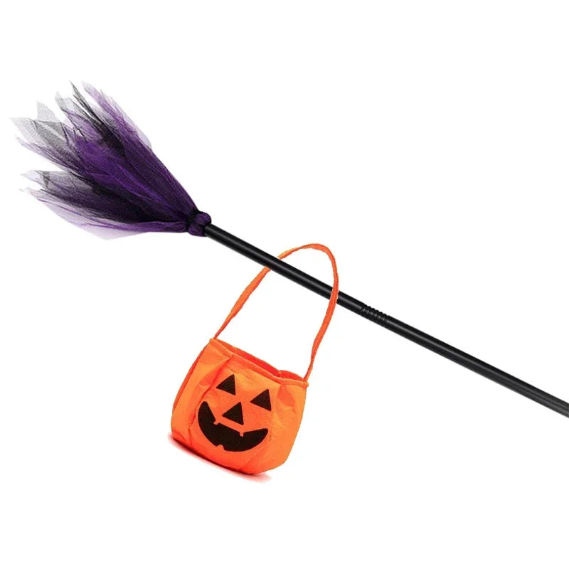 Kids Witch Costume – Hat, Broom & Accessory Options (Multicolor)