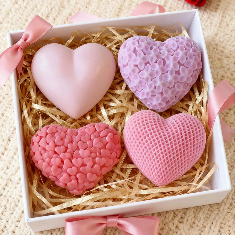 Silicone Heart Candle Molds