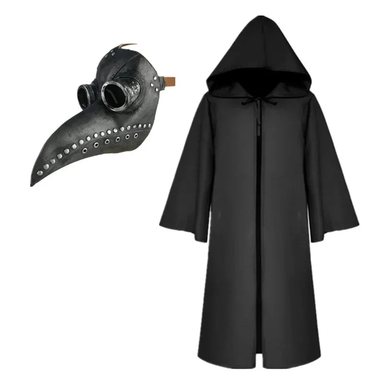 Plague Doctor Costume with Cape & Mask – Halloween Cosplay Set