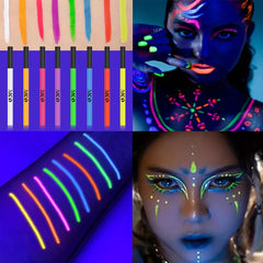 UV Neon Face & Body Paint Pen – 8 Fluorescent Colors