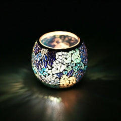 Moroccan Mosaic Glass Candlestick – Votive Candle Holder - candletown.net
