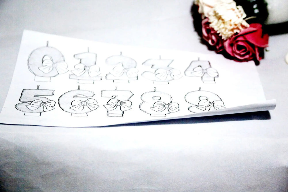 Pink Bow Number Candle – Elegant Cake Topper for Birthdays & Celebrations - candletown.net