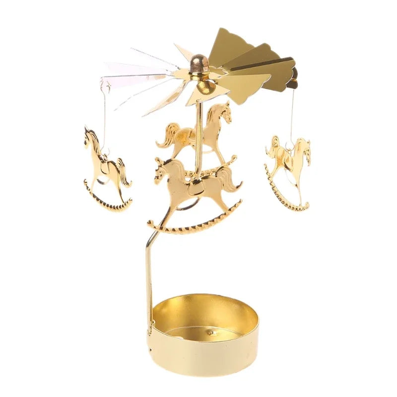 Golden Angel Chime Rotating Candle Holder - candletown.net
