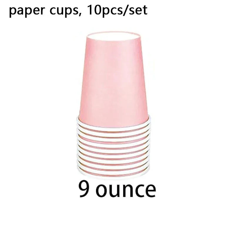 Light Pink Disposable Tableware Set