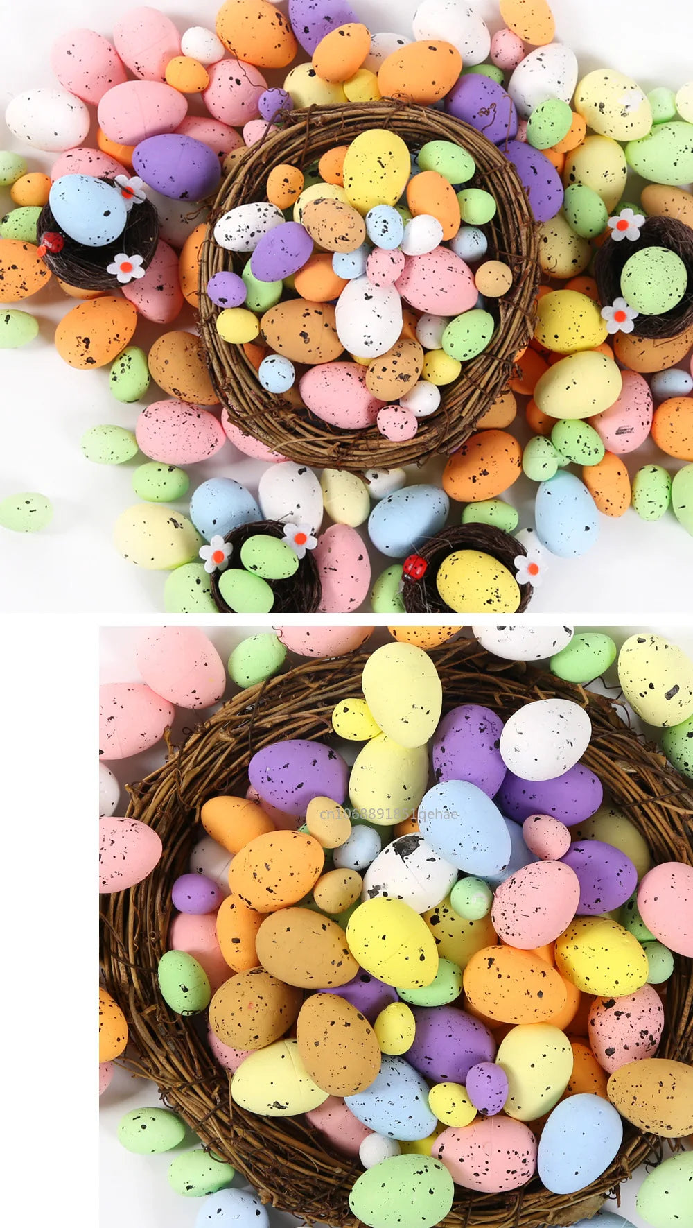 100PCS Colorful Foam Easter Eggs – Perfect for Crafts & Party Decor - candletown.net