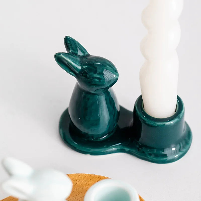Creative Ceramic Bunny Candle Holder – A Delightful Accent for Your Home - candletown.net
