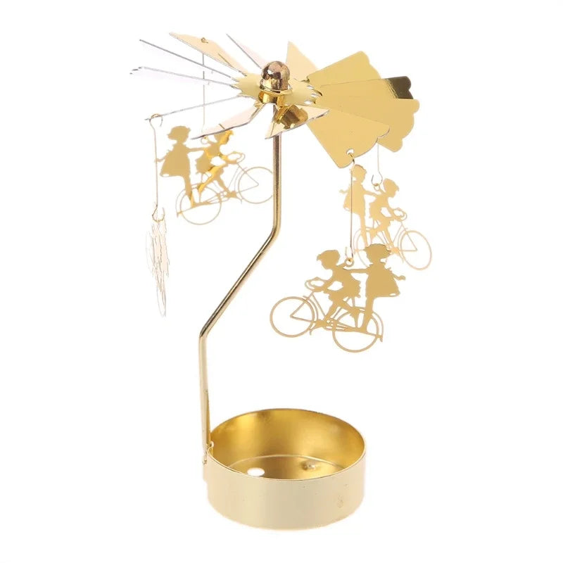 Golden Angel Chime Rotating Candle Holder - candletown.net