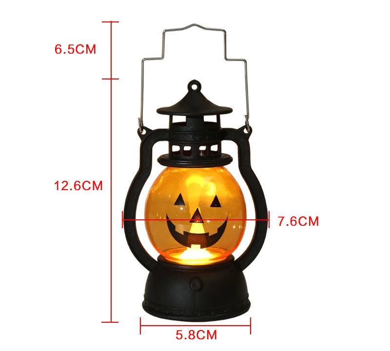 LED Hanging Pumpkin Lantern – Flameless Halloween Candle Light