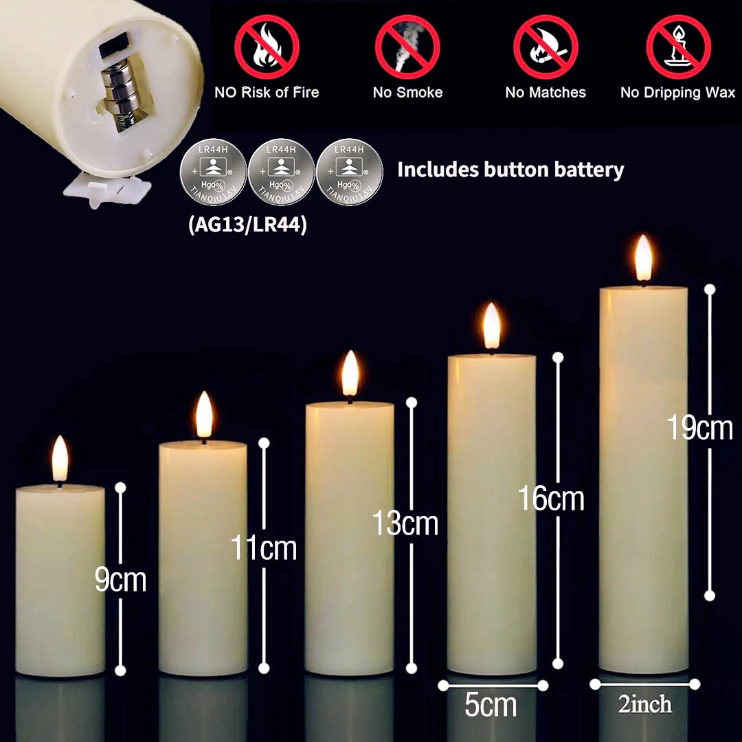 Flameless LED Candles Bulk Set