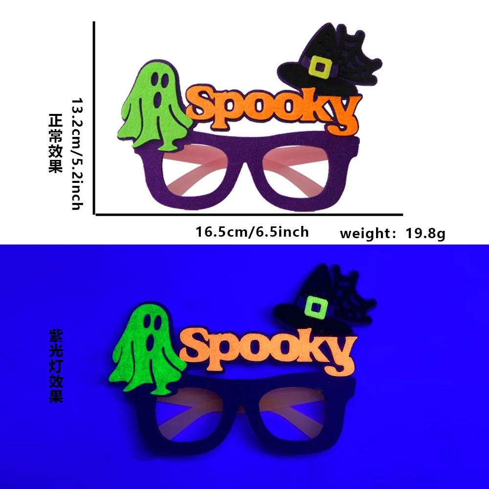 Halloween Costume Accessories Set – Glasses, Mask, Bat Hair Clip & Bracelet